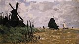 Windmill at Zaandam 2 by Claude Monet
